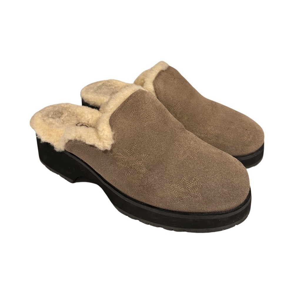 UGG Floral Suede Clogs